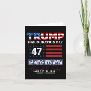Tarjeta La toma de mando del presidente Donald Trump en 20
