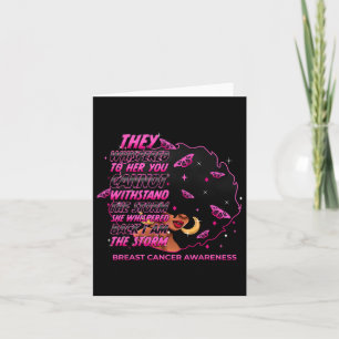 Tarjeta La tormenta Mujeres Negras Respira Cáncer de Mama