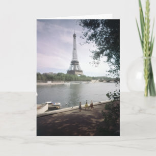 Tarjeta La Torre Eiffel. París, hacia 1960.