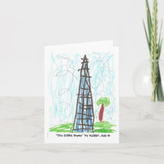 Tarjeta "La torre Eiffel" por Kaitlin, edad 6