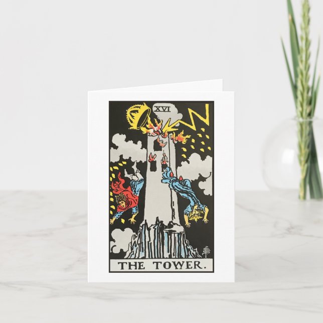 Tarjeta La torre - El piloto Waite Smith tarot (Anverso)