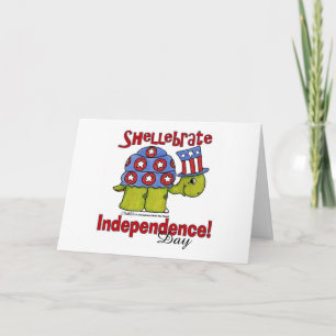 Tarjeta ¡La tortuga alardea del Día de la Independencia!