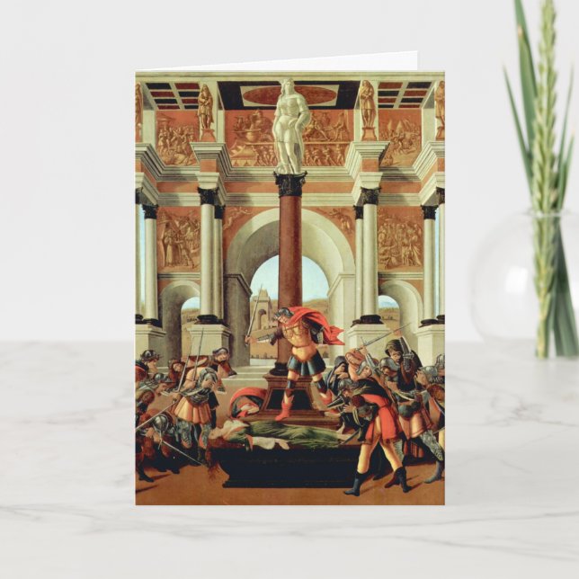 Tarjeta La Tragedia de Lucrecia de Sandro Botticelli (Anverso)