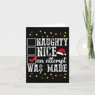 Tarjeta La traviesa Santa Naughty Nice Un Intento