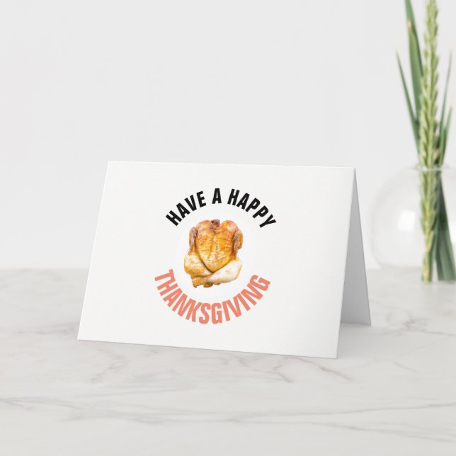 Tarjeta La Turquía del Roast, ten un feliz día de gracias (Anverso)