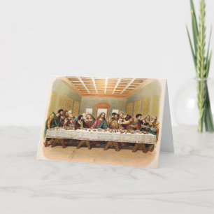 Tarjeta La Última Cena Arte Vintage