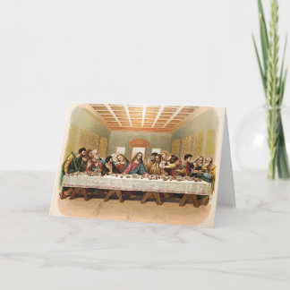 Tarjeta La Última Cena Arte Vintage