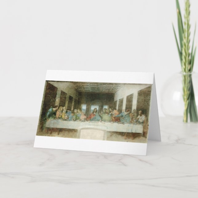 Tarjeta La última cena de Leonardo da Vinci C. 1495-1498 (Anverso)