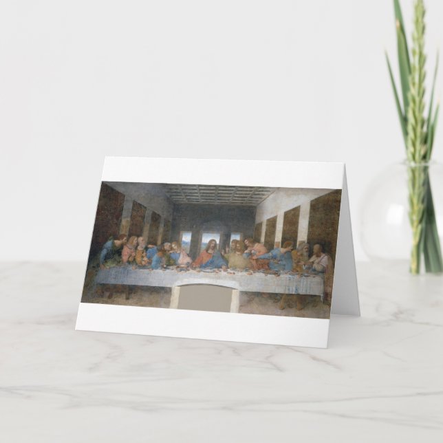 Tarjeta La última cena, Leonardo da Vinci, 1495-1498 (Anverso)