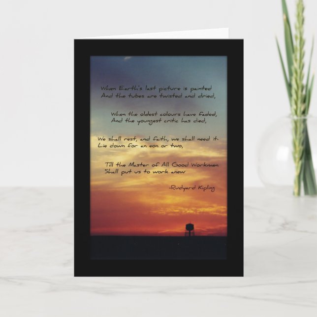 Tarjeta La "última imagen de la tierra " (Anverso)