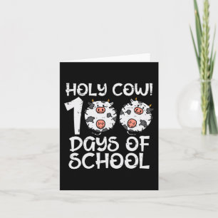 Tarjeta La vaca sagrada 100 días de escuela 100 días de ed