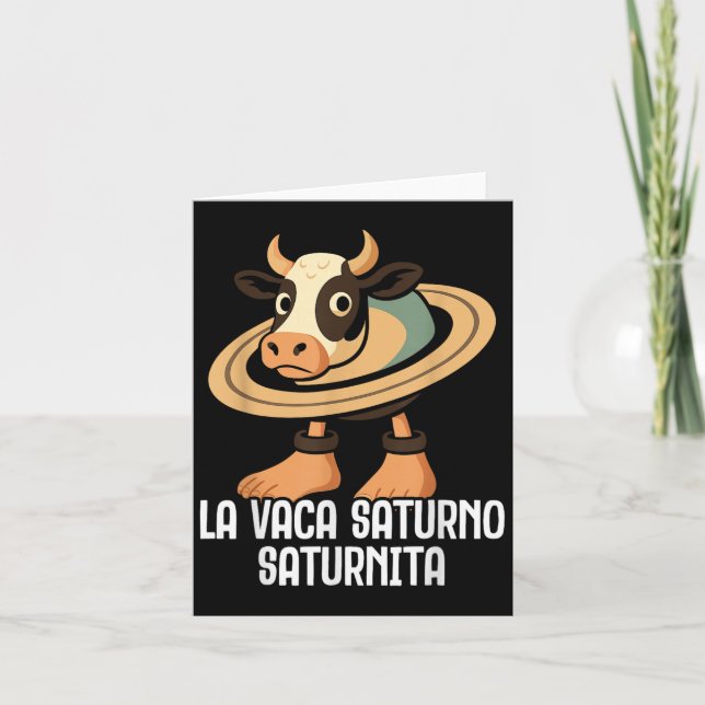 Tarjeta La Vaca Saturno Saturnita Italiano Brainrot Funny  (Anverso)