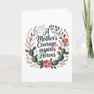 Tarjeta La valentía de una madre inspira héroes