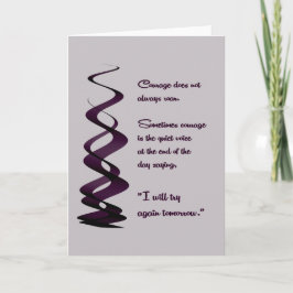 Tarjeta La valentía no siempre ruge