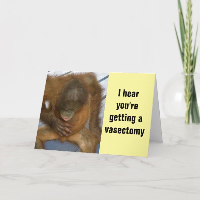 Tarjeta La vasectomía guarda calma y continúa (Anverso)
