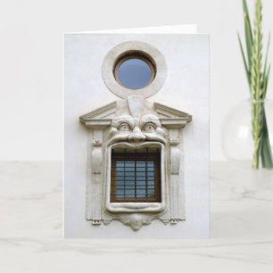 Tarjeta La ventana de Bibliotheca Hertziana. Roma, IT - ta