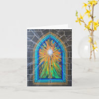 La ventana de vidrio manchado de la iglesia Light 