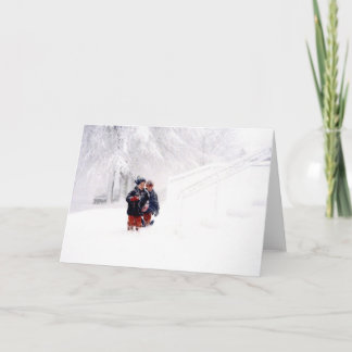 Tarjeta La ventisca de los niños