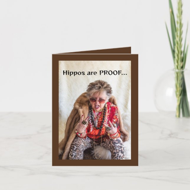 Tarjeta La verdad sobre los hipopótamos y ganar peso Card (Anverso)