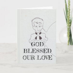 Tarjeta La verdadera fe diseña-La bendición de Dios de nue