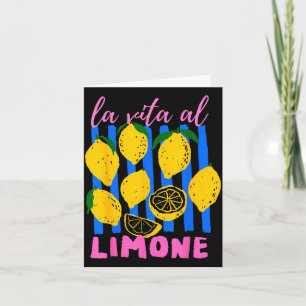 Tarjeta La Vida Al Limón Divertido Fruta De Limón Italiana