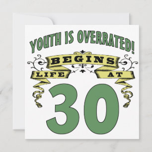 Tarjeta La Vida Comienza A Los 30 Años