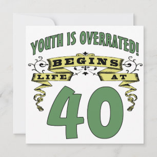 Tarjeta La Vida Comienza A Los 40 Años
