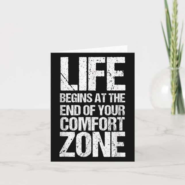 Tarjeta La Vida Comienza Al Final De Tu Zona De Confort _  (Anverso)