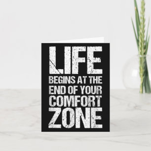 Tarjeta La Vida Comienza Al Final De Tu Zona De Confort _