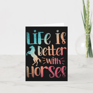 Tarjeta La vida de los animales que viajan a caballo es me