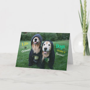 Tarjeta La vida de los Golden Retriever es grande