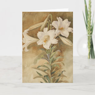 Tarjeta La vida de los lirios de Pascua   John La Farge