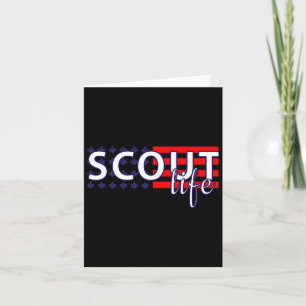 Tarjeta La vida de los scout de la bandera de Estados Unid