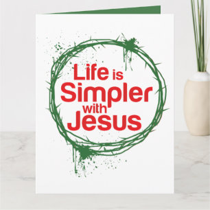 Tarjeta La vida de Navidad es más simple con Jesús