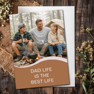 Tarjeta La vida de papá es la mejor vida Camping Día del P