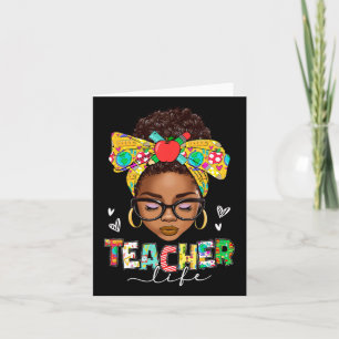 Tarjeta La vida de un profesor desordenado y afroamericano