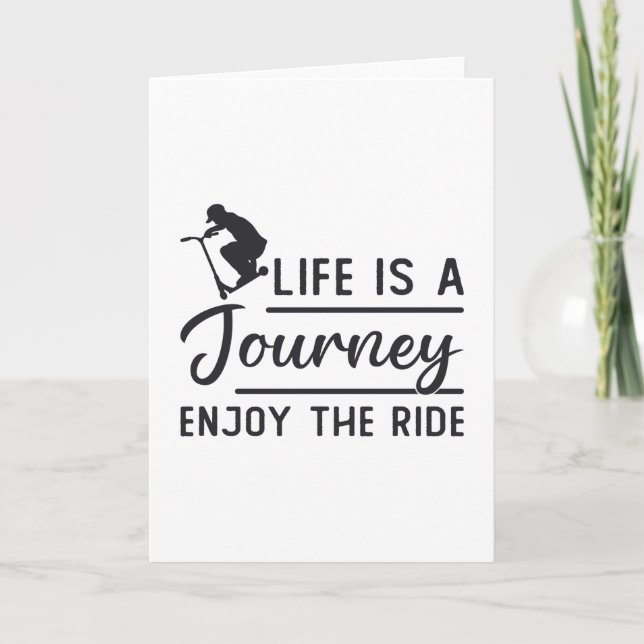 Tarjeta La Vida Del Conductor De Scooter Es Graciosa En El (Anverso)