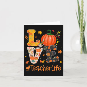 Tarjeta La vida del profesor de amor Feliz otoño