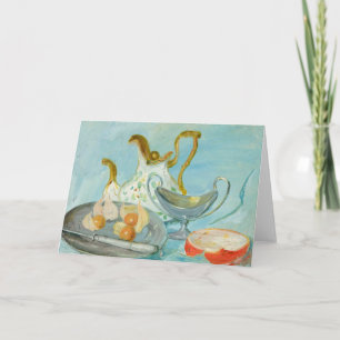 Tarjeta La vida en un fondo azul   Tadeusz Makowski