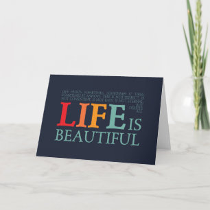 Tarjeta La vida es bella