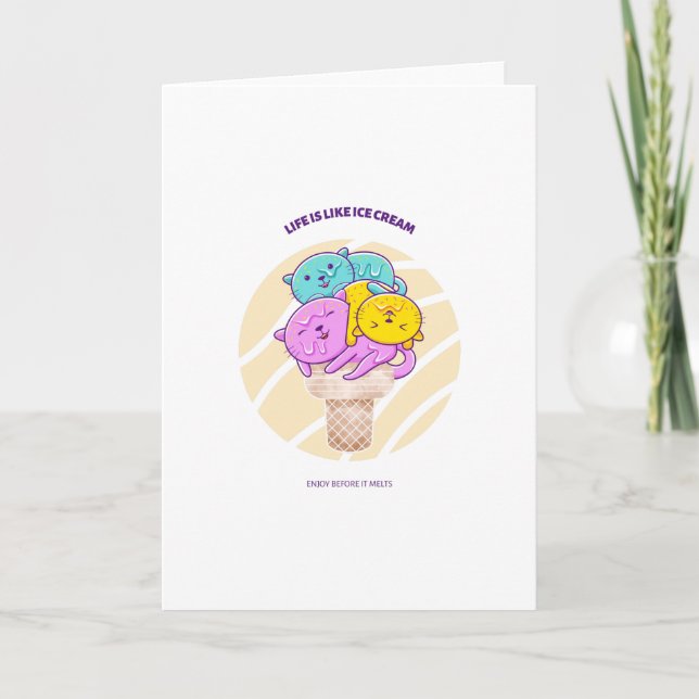 Tarjeta La Vida Es Como El Helado (Anverso)