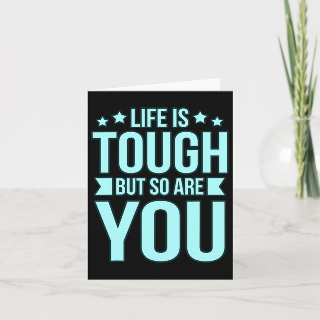 Tarjeta La Vida Es Difícil Apoyo De La Cinta De Sensibiliz (Anverso)