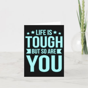 Tarjeta La Vida Es Difícil Apoyo De La Cinta De Sensibiliz