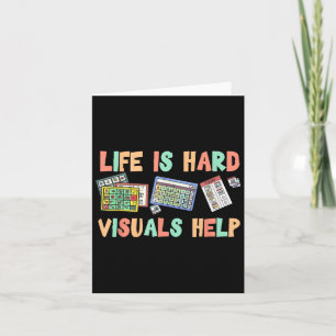 Tarjeta La vida es difícil Visuales Ayudan Educación Espec