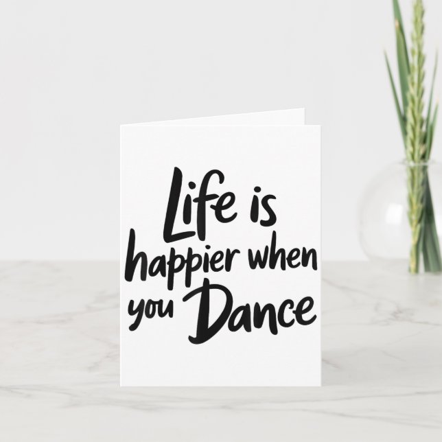 Tarjeta La Vida Es Feliz Cuando Bailas A Maestra (Anverso)