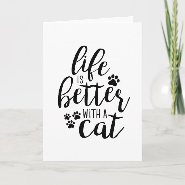 Tarjeta La vida es mejor con las citas de un perro (Anverso)