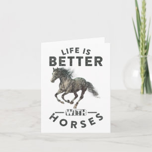 Tarjeta La Vida Es Mejor Con Los Caballos Divertidos Cabal