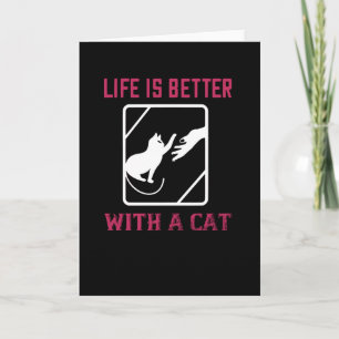 Tarjeta La vida es mejor con un gato