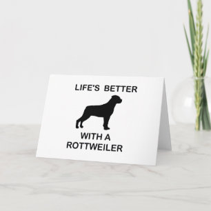 Tarjeta La vida es mejor con un rotuiler