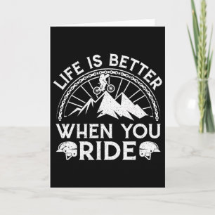 Tarjeta La vida es mejor cuando montas en bicicleta de mon